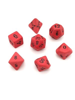 Fireball: Dazzling Ceramic Dice Set for DND