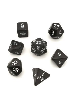 Exquisite Dark Heart Dice Set for Tabletop Games