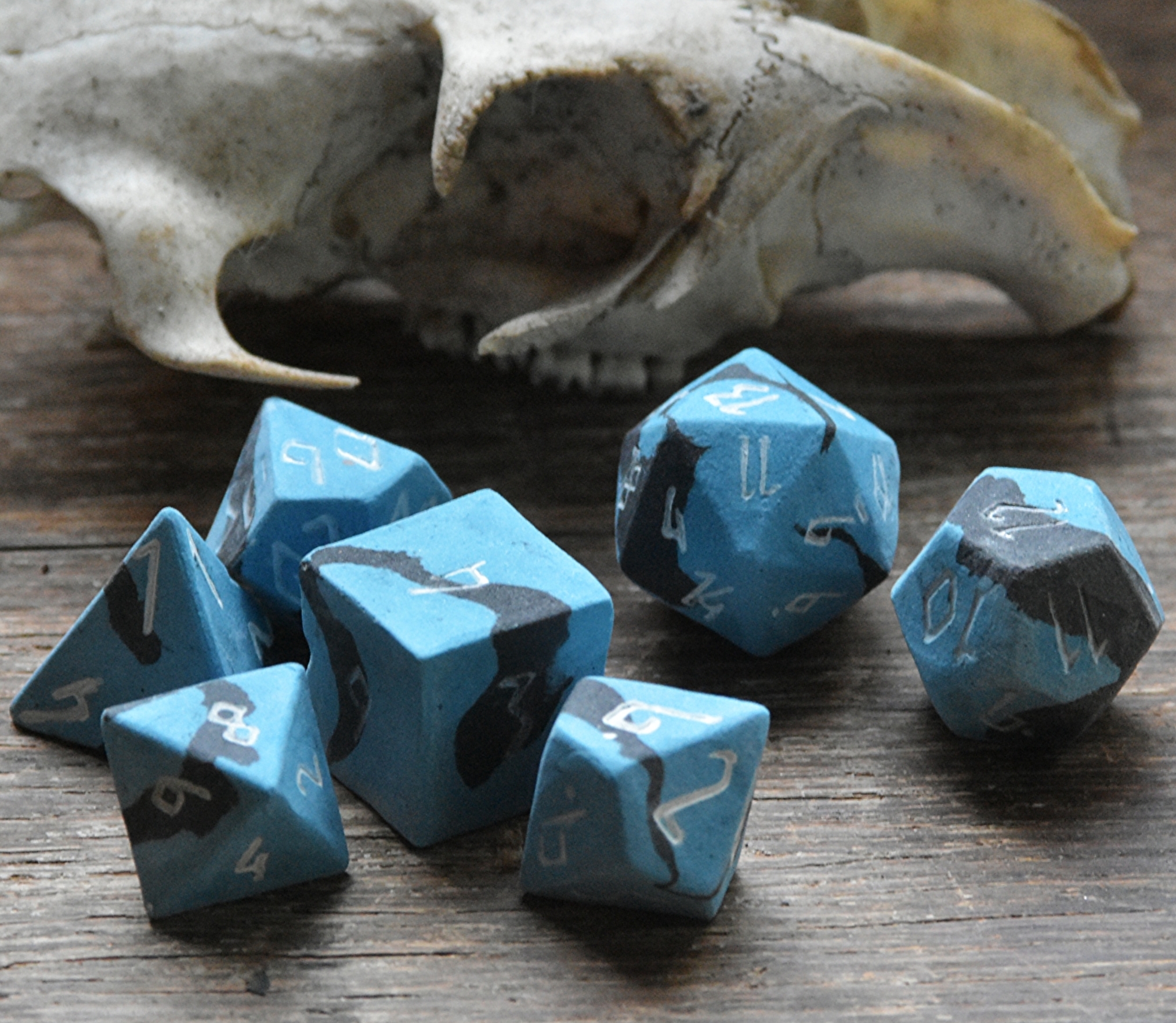 Runic Dark Castle Ceramic Dice Set