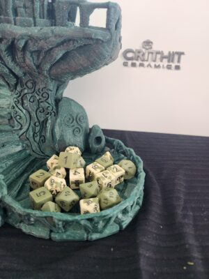 Runic Necromancer Ceramic Dice Set