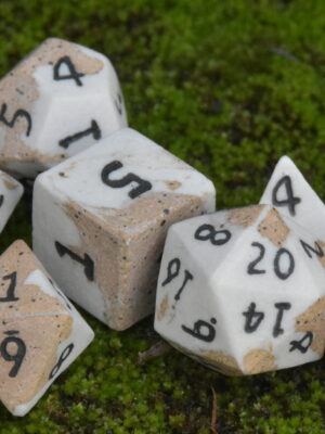 Mocha Ceramic Dice Set