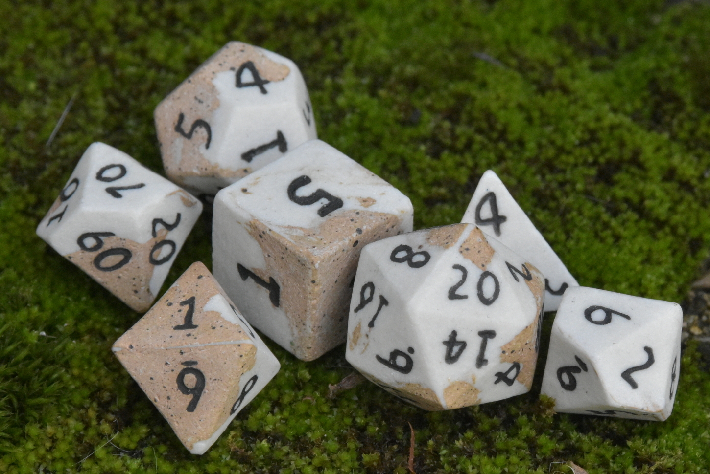 Mocha Ceramic Dice Set
