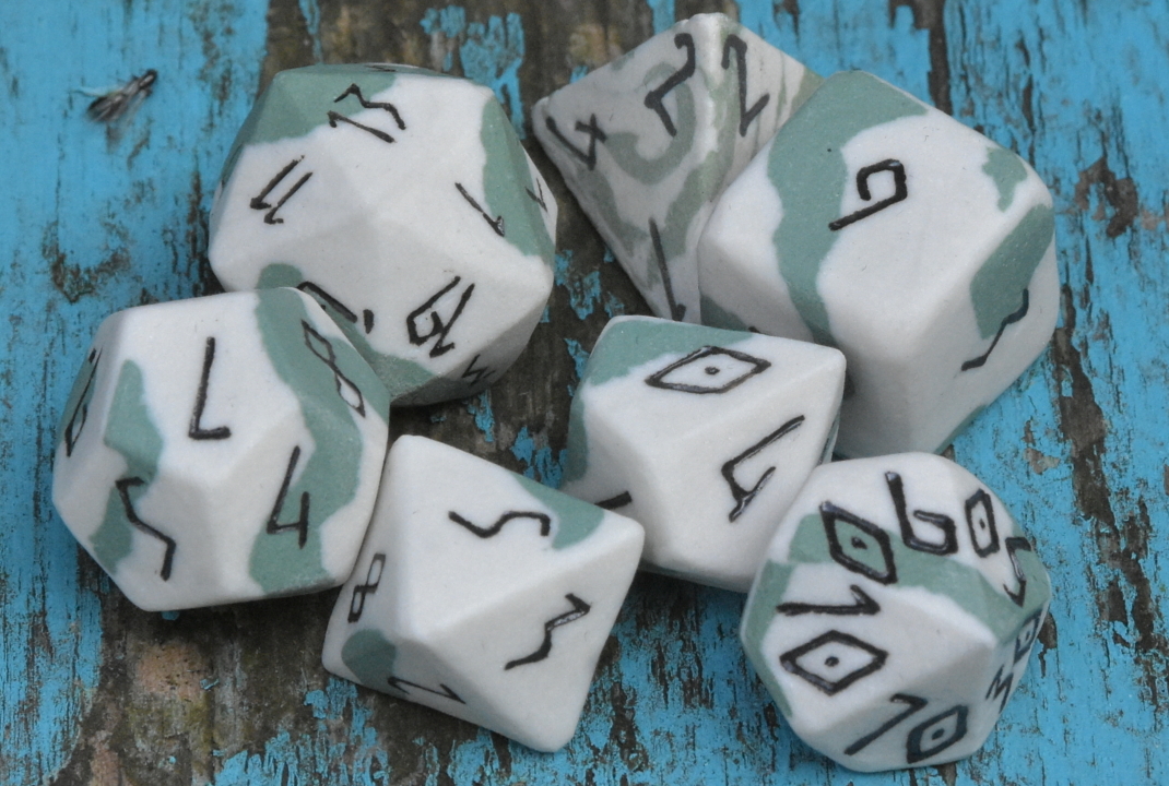 Runic Ancient Oasis Ceramic Dice Set