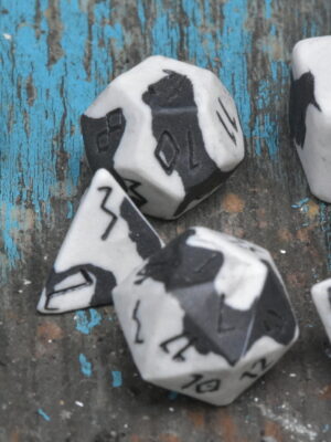 Runic Assassin's Ghost Ceramic Dice Set