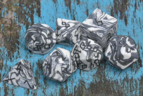Runic Assassin's Ghost Ceramic Dice Set - Image 3