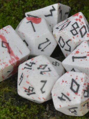 Runic Skeleton Dice Set
