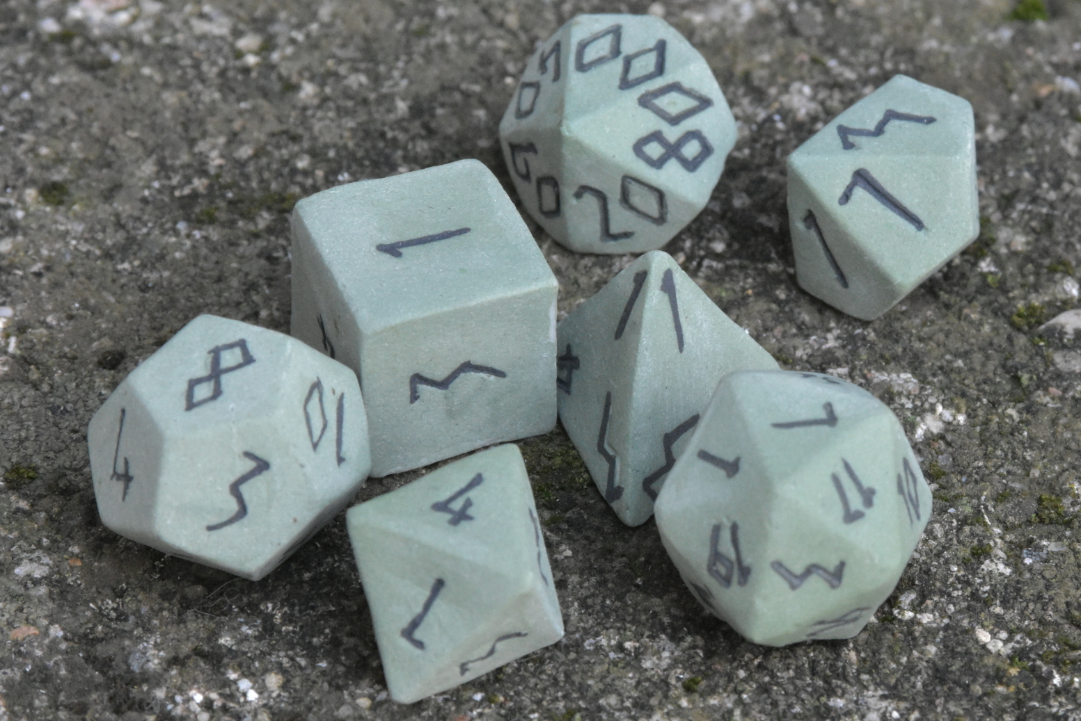 Runic Forgotten Forest Ceramic Dice Set