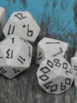 Runic Skeleton Ceramic Dice