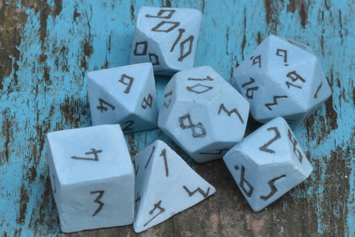 Runic Windcaller Ceramic Dice Set